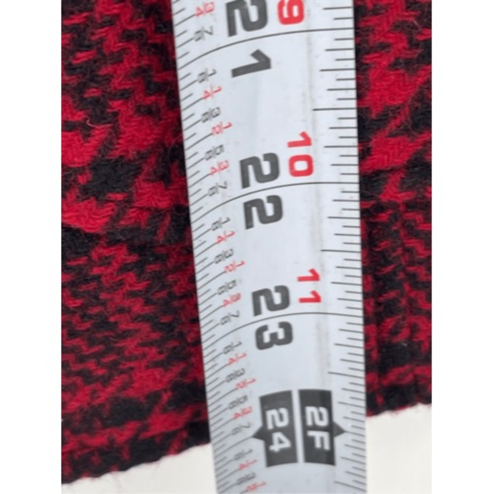 Talbots Blazer Jacket Women 10 Plaid Red Black Check Button Front Wool Blend - Picture 9 of 13